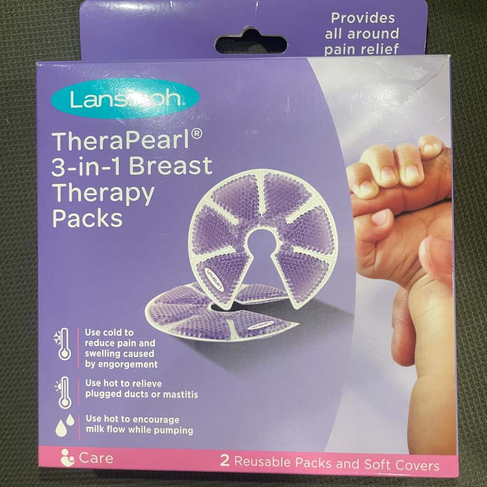 New! Lansinoh TheraPearl 3-in-1 Breast Therapy Packs, 2 Count